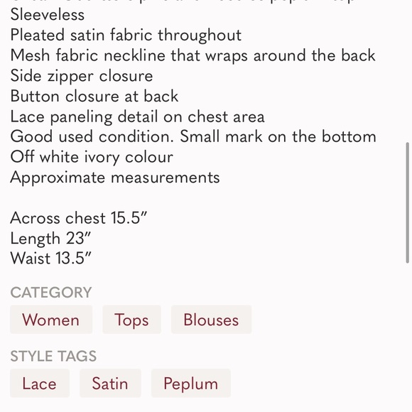 UO Pins And Needles Pleated Peplum Top XS - Picture 8 of 9